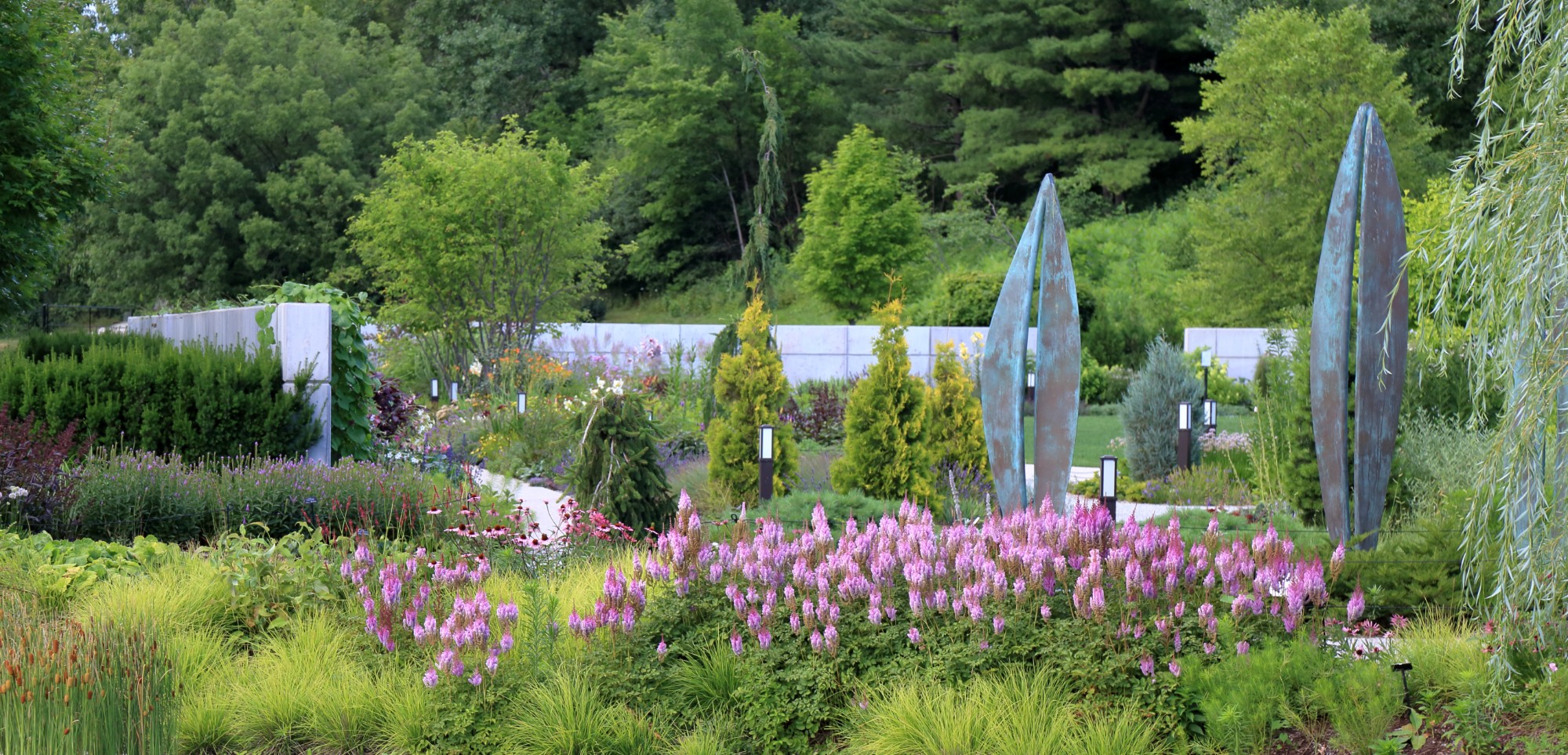 Looking northeast towards Persona I, II and III and the Koehn Garden in the background, July 7. Photo by Kelly Norris.
