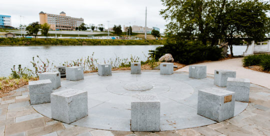 The Diversity Circle in the Robert D. Ray Asian Garden.